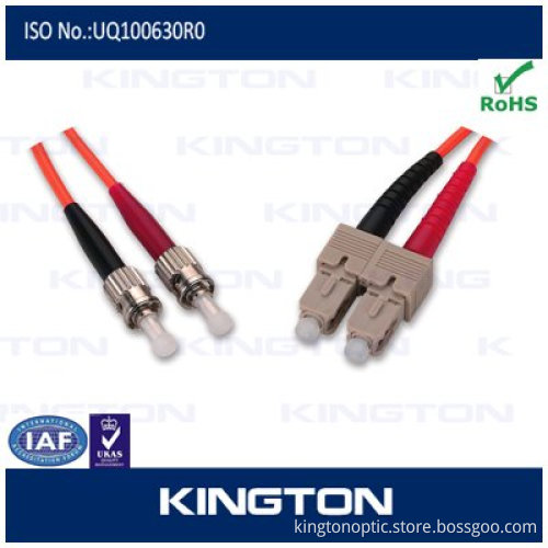 fiber optic st-st mm duplex patch cord